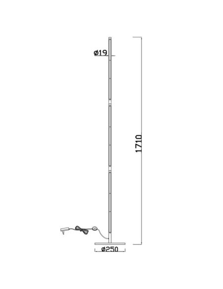 Lampadaire TORCH, blanc, 6735, Mantra | LeonLeds