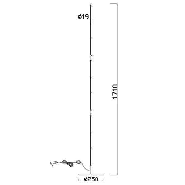 Lámpara de pie TORCH blanco 6735 Mantra | LeonLeds