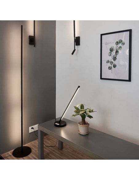 Lámpara de pie negra 25W TORCH 6736 Mantra ambiente| LeonLeds