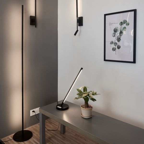 Lámpara de pie negra 25W TORCH 6736 Mantra ambiente| LeonLeds