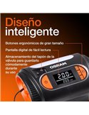 Inflador de neumáticos con luz LED TYREinflate 2120, manómetro digital 0-6,9 bar, 180W, 3 adaptadores