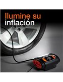 Inflador de neumáticos con luz LED TYREinflate 2120, manómetro digital 0-6,9 bar, 180W, 3 adaptadores