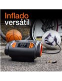 Inflador de neumáticos con luz LED TYREinflate 2120, manómetro digital 0-6,9 bar, 180W, 3 adaptadores