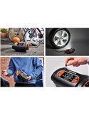 Inflador de neumáticos con luz LED TYREinflate 2130, manómetro digital con barra de progreso, 0-6,9 bar, 180W, + rápido, 3 adapt