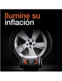 Inflador de neumáticos con luz LED TYREinflate 2130, manómetro digital con barra de progreso, 0-6,9 bar, 180W, + rápido, 3 adapt