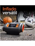 Inflador de neumáticos con luz LED TYREinflate 2130, manómetro digital con barra de progreso, 0-6,9 bar, 180W, + rápido, 3 adapt