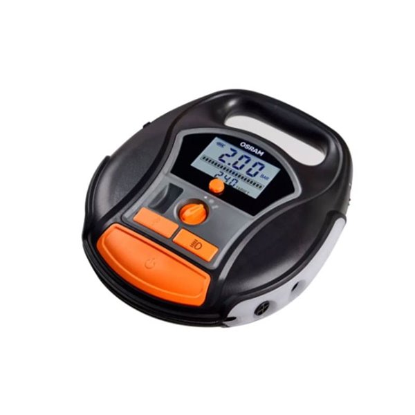 Compresor de neumáticos inalámbrico digital recargable y bomba de aire TYREinflate 6000, 0-5,5 bar, 180W, con luz LED