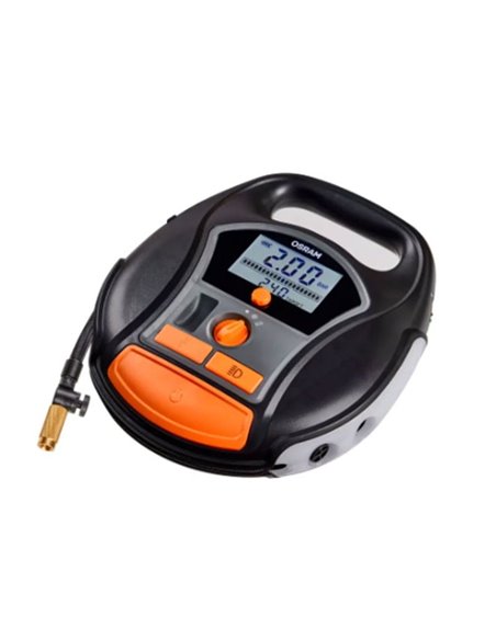 Compresor de neumáticos inalámbrico digital recargable y bomba de aire TYREinflate 6000, 0-5,5 bar, 180W, con luz LED