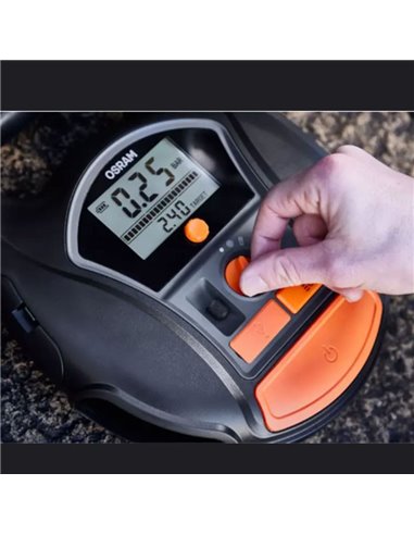 Compresor de neumáticos inalámbrico digital recargable y bomba de aire TYREinflate 6000, 0-5,5 bar, 180W, con luz LED