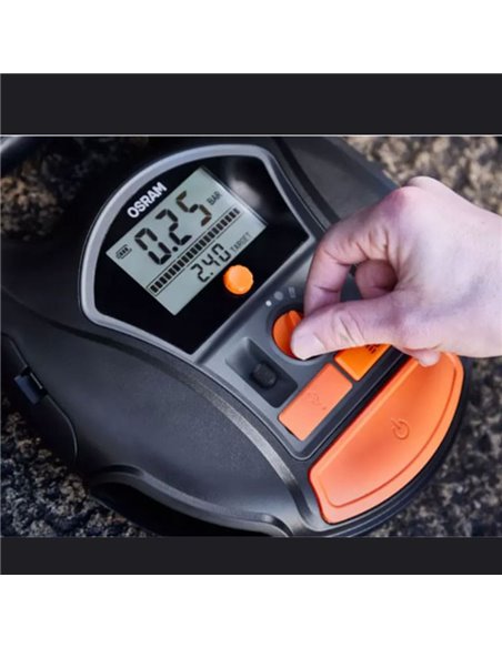 Compresor de neumáticos inalámbrico digital recargable y bomba de aire TYREinflate 6000, 0-5,5 bar, 180W, con luz LED