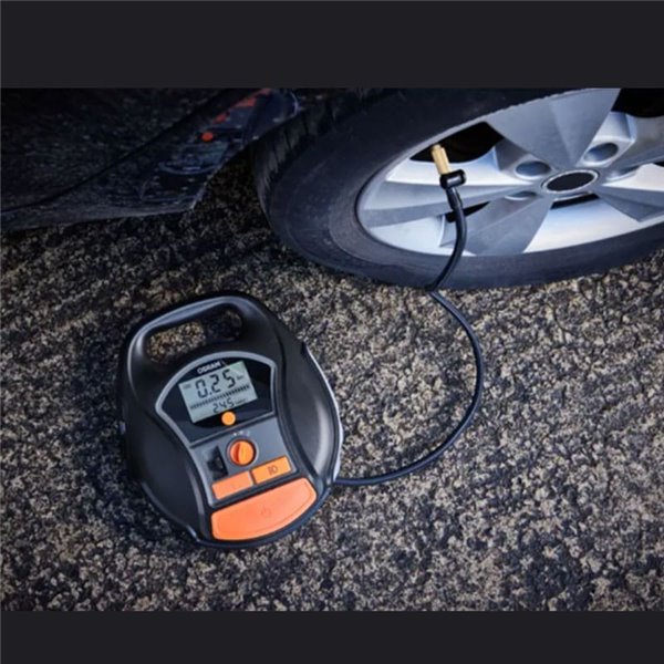 Compresor de neumáticos inalámbrico digital recargable y bomba de aire TYREinflate 6000, 0-5,5 bar, 180W, con luz LED