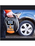 Compresor de neumáticos inalámbrico digital recargable y bomba de aire TYREinflate 6000, 0-5,5 bar, 180W, con luz LED