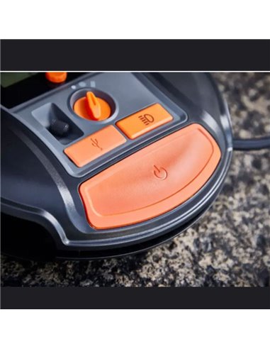 Compresor de neumáticos inalámbrico digital recargable y bomba de aire TYREinflate 6000, 0-5,5 bar, 180W, con luz LED