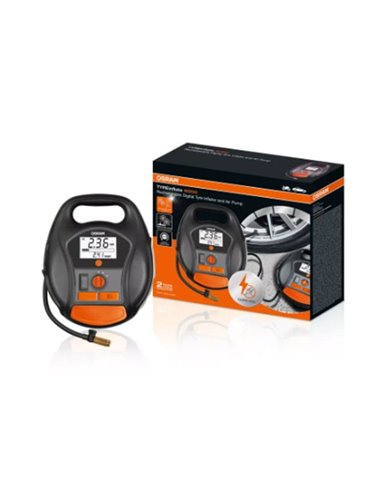 Compresor de neumáticos inalámbrico digital recargable y bomba de aire TYREinflate 6000, 0-5,5 bar, 180W, con luz LED