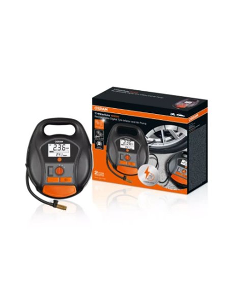 Compresor de neumáticos inalámbrico digital recargable y bomba de aire TYREinflate 6000, 0-5,5 bar, 180W, con luz LED