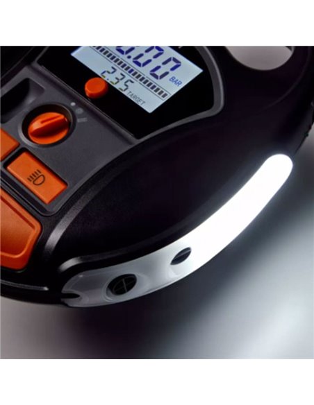 Compresor de neumáticos inalámbrico digital recargable y bomba de aire TYREinflate 6000, 0-5,5 bar, 180W, con luz LED