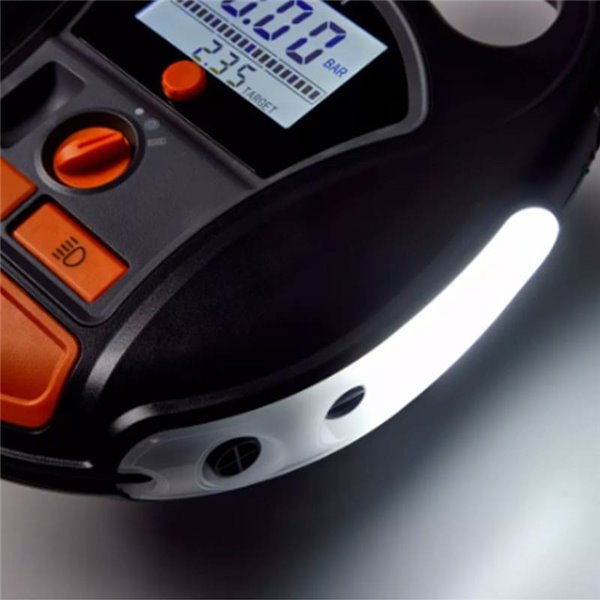 Compresor de neumáticos inalámbrico digital recargable y bomba de aire TYREinflate 6000, 0-5,5 bar, 180W, con luz LED