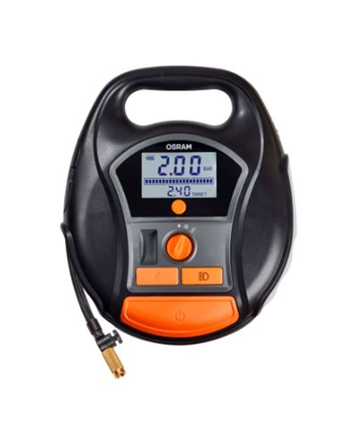 Compresor de neumáticos inalámbrico digital recargable y bomba de aire TYREinflate 6000, 0-5,5 bar, 180W, con luz LED