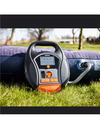 Compresor de neumáticos inalámbrico digital recargable y bomba de aire TYREinflate 6000, 0-5,5 bar, 180W, con luz LED