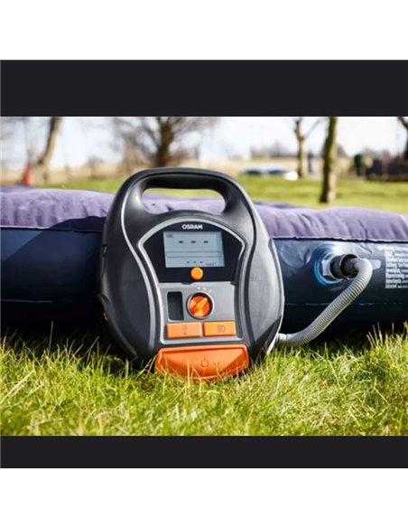 Compresor de neumáticos inalámbrico digital recargable y bomba de aire TYREinflate 6000, 0-5,5 bar, 180W, con luz LED