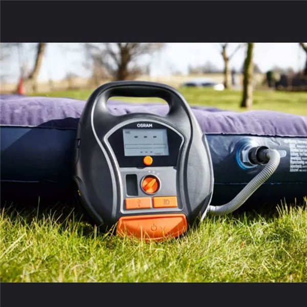 Compresor de neumáticos inalámbrico digital recargable y bomba de aire TYREinflate 6000, 0-5,5 bar, 180W, con luz LED