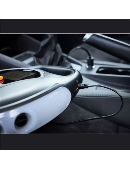 Compresor de neumáticos inalámbrico digital recargable y bomba de aire TYREinflate 6000, 0-5,5 bar, 180W, con luz LED