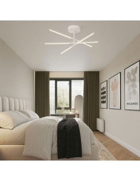 Plafón de techo LED blanca TORCH 6827 Mantra ambiente| LeonLeds