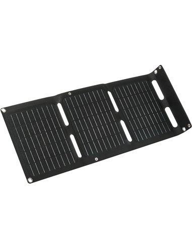 Panel solar plegable portátil BATTERYcharge SOLAR 20W, carga USB C y USB A, IP65