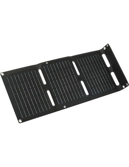 Panel solar plegable portátil BATTERYcharge SOLAR 20W, carga USB C y USB A, IP65