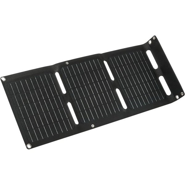 Panel solar plegable portátil BATTERYcharge SOLAR 20W, carga USB C y USB A, IP65