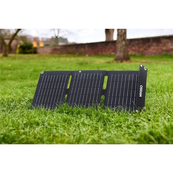 Panel solar plegable portátil BATTERYcharge SOLAR 20W, carga USB C y USB A, IP65