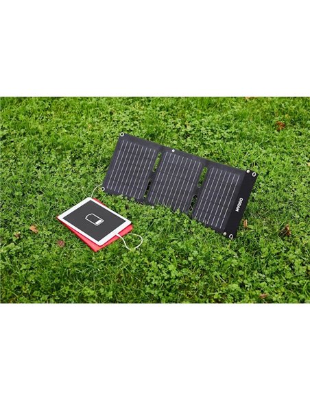 Panel solar plegable portátil BATTERYcharge SOLAR 20W, carga USB C y USB A, IP65