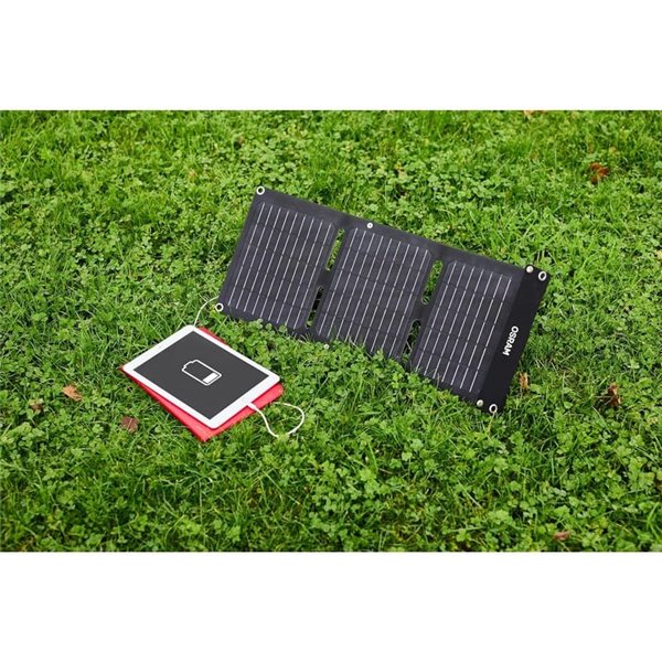 Panel solar plegable portátil BATTERYcharge SOLAR 20W, carga USB C y USB A, IP65