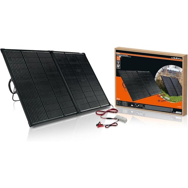 Panel solar portátil 200W IP65 con controlador, BATTERYcharge SOLAR, 12V/10A