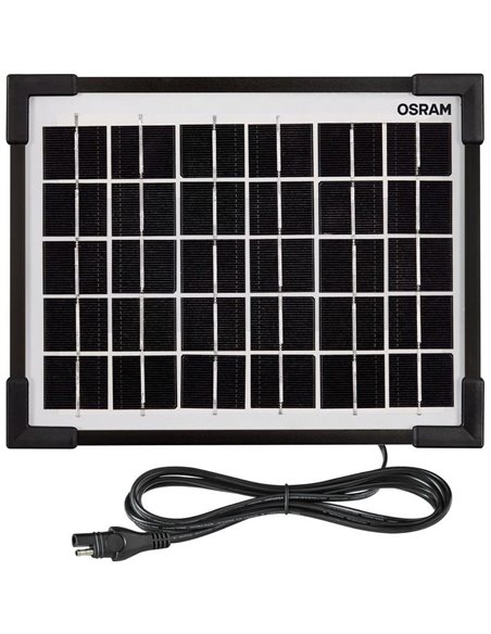 Mantenedor solar 12V 5W IP65 para batería, 0,28 A, 205×205×18 mm, BATTERYcharge SOLAR 5W