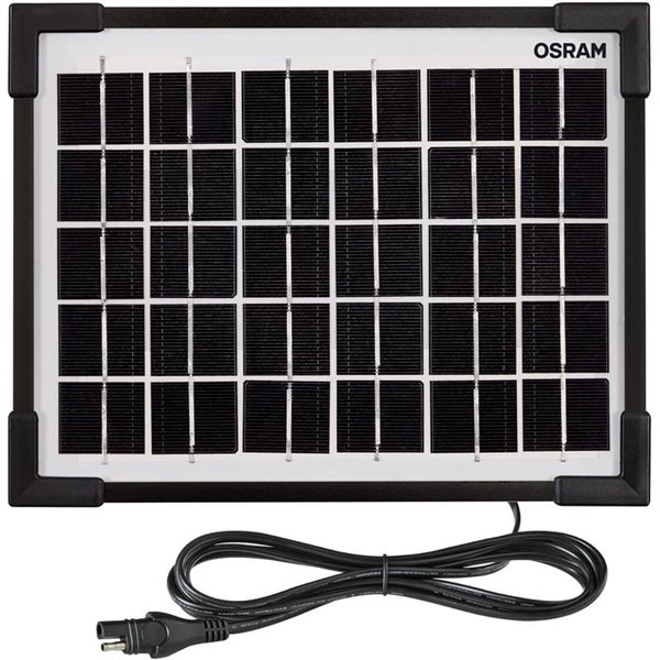 Mantenedor solar 12V 5W IP65 para batería, 0,28 A, 205×205×18 mm, BATTERYcharge SOLAR 5W