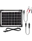 Mantenedor solar 12V 5W IP65 para batería, 0,28 A, 205×205×18 mm, BATTERYcharge SOLAR 5W
