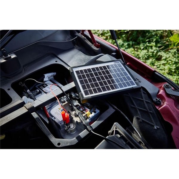 Mantenedor solar 12V 5W IP65 para batería, 0,28 A, 205×205×18 mm, BATTERYcharge SOLAR 5W