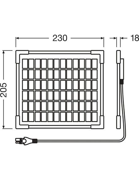 Mantenedor solar 12V 5W IP65 para batería, 0,28 A, 205×205×18 mm, BATTERYcharge SOLAR 5W