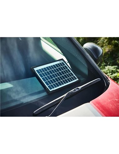 Mantenedor solar 12V 5W IP65 para batería, 0,28 A, 205×205×18 mm, BATTERYcharge SOLAR 5W