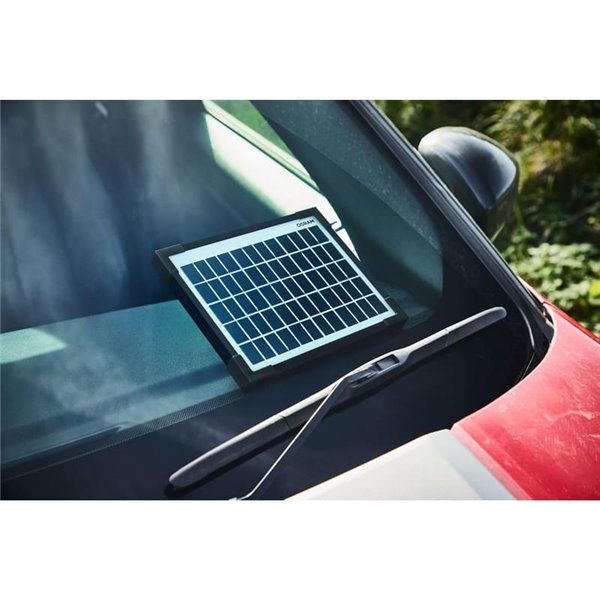 Mantenedor solar 12V 5W IP65 para batería, 0,28 A, 205×205×18 mm, BATTERYcharge SOLAR 5W