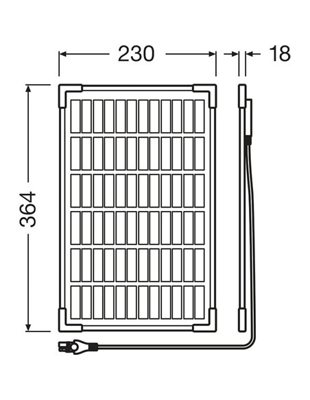 Mantenedor solar 12V 10W IP65 para batería, 0,56 A, 230×364×18 mm, BATTERYcharge SOLAR 10W