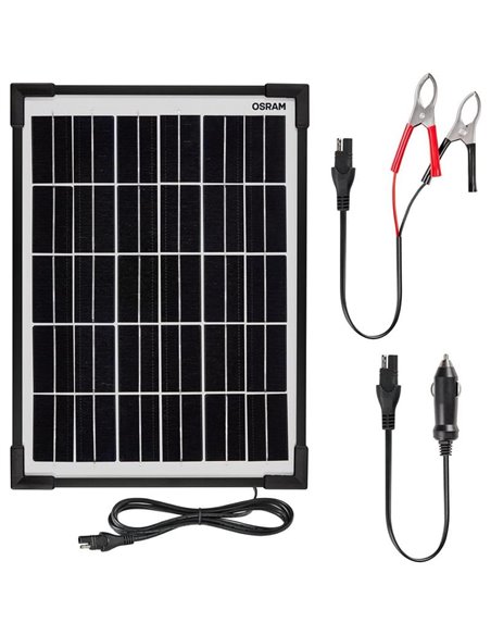Mantenedor solar 12V 10W IP65 para batería, 0,56 A, 230×364×18 mm, BATTERYcharge SOLAR 10W