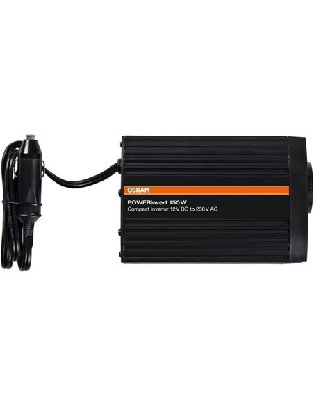 Convertidor de corriente de 12V a 230V hasta 150W POWERinvert, inversor de onda sinusoidal, fuera de la red