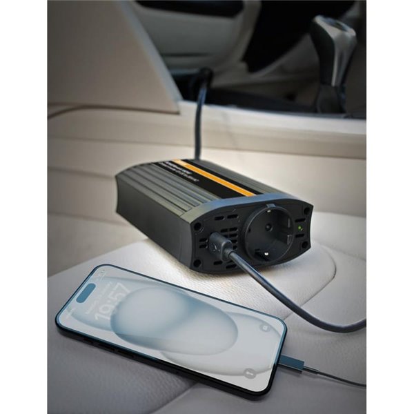 Convertidor de corriente de 12V a 230V hasta 150W POWERinvert, inversor de onda sinusoidal, fuera de la red