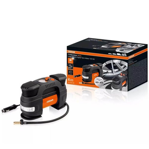 Compresor de neumáticos digital para vehículos grandes 12V DC TYREinflate 830, 0-5,5 bar, 180W,