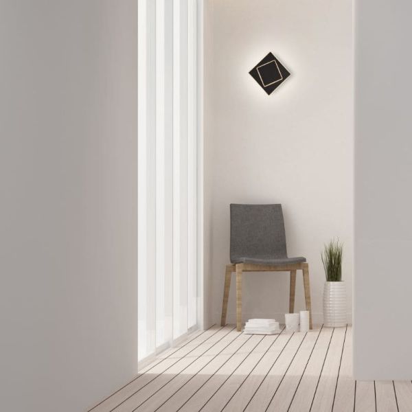 Luminária de parede preta DAKLA 6427 Mantra ambiente | LeonLeds