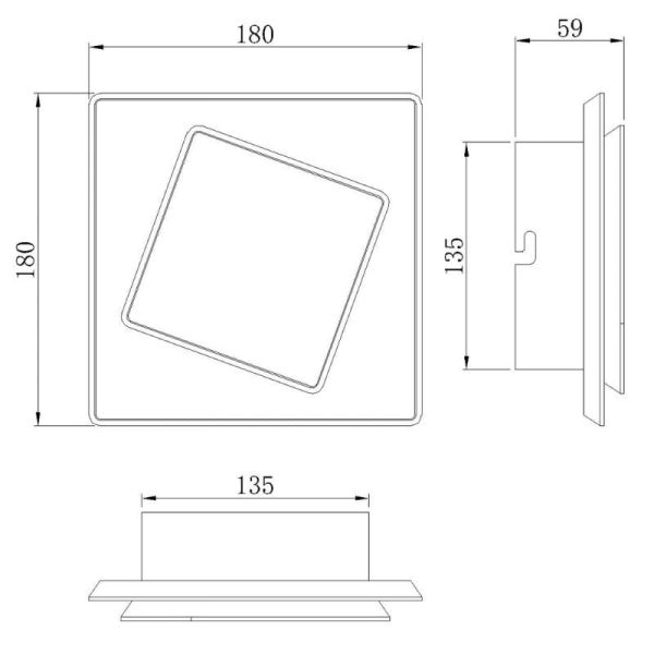 Aplique de pared blanco DAKLA 18cm Mantra medidas | LeonLeds
