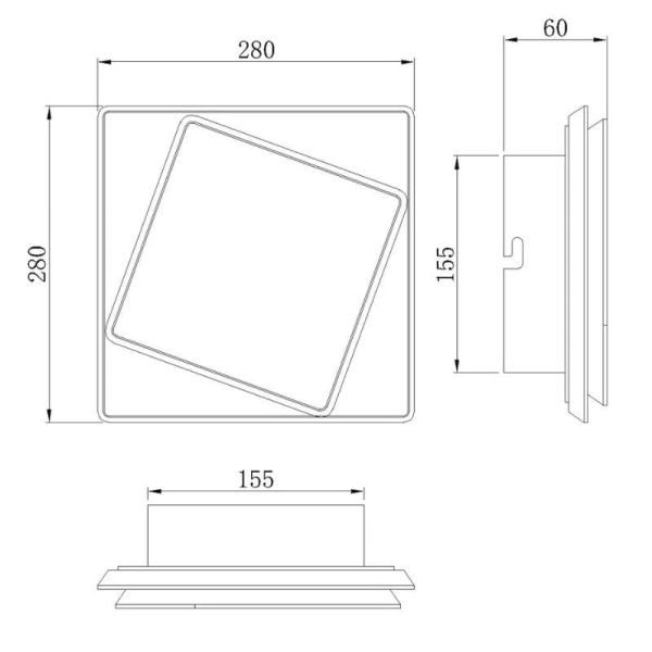 Luminária de parede DAKLA 6428 Mantra preta, 28 cm | LeonLeds