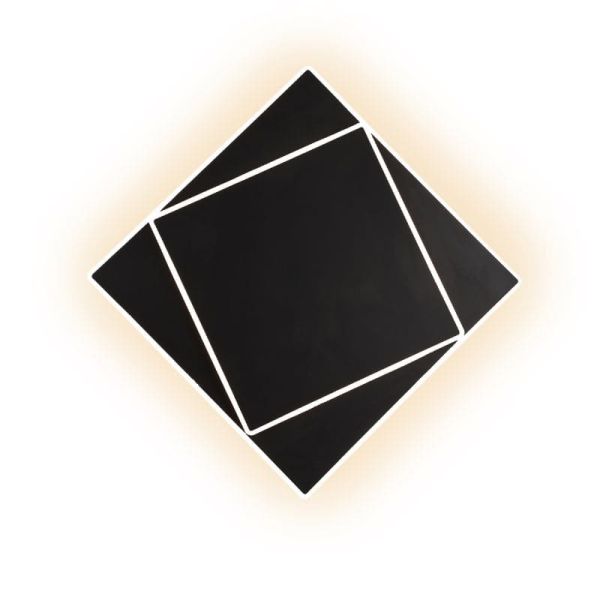 Luminária de parede preta DAKLA 6428 Mantra 28 cm | LeonLeds